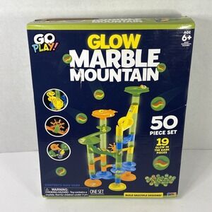 Glow Marble Mountain Run Set by Toy Hub – Color Plastic Pieces & Mini Marbles